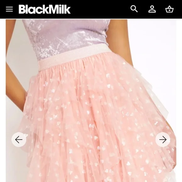 Blackmilk “RAINBOW HEARTS TUTU” Size Large L NWT